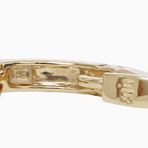18金 ピアリング イヤークリップ ダイヤモンド 0.02ct 6070-UK24