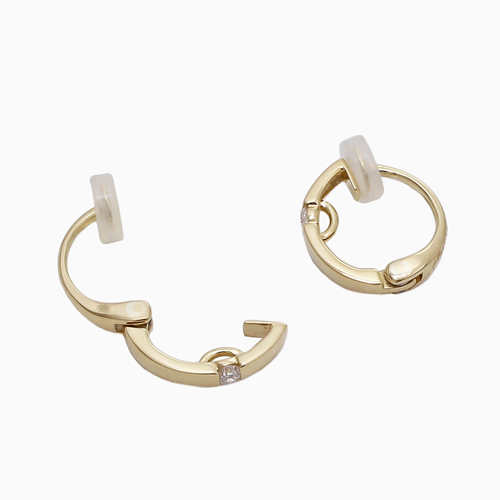 18金 ピアリング イヤークリップ ダイヤモンド 0.02ct 6070-UK24