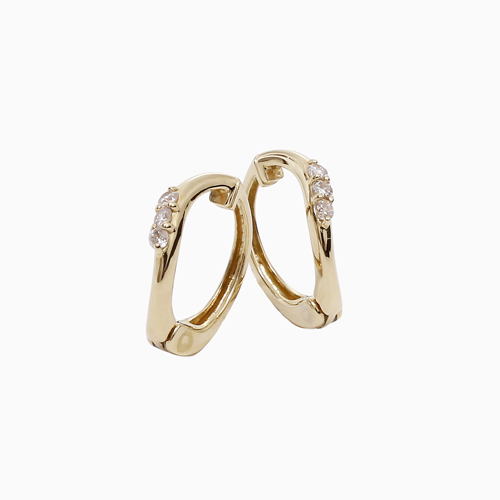 18金 ピアリング イヤークリップ ダイヤモンド 0.03ct 6071-UK24