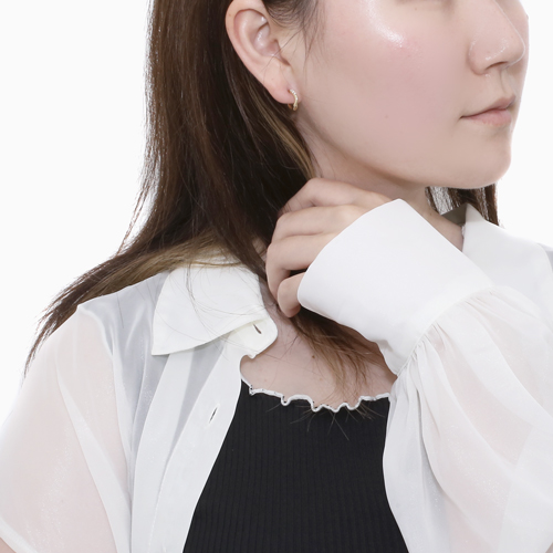 18金 ピアリング イヤークリップ ダイヤモンド 0.03ct 6071-UK24