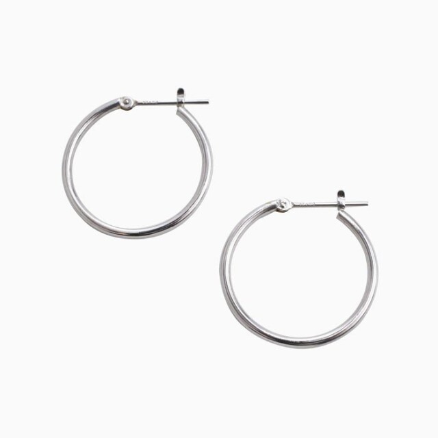 送料無料】正規品 14金/K14 14k/K14WG ホワイトゴールド ピアス/フープ