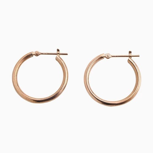 送料無料】正規品 18金/K18 18k/K18PG ピンクゴールド ピアス/フープ