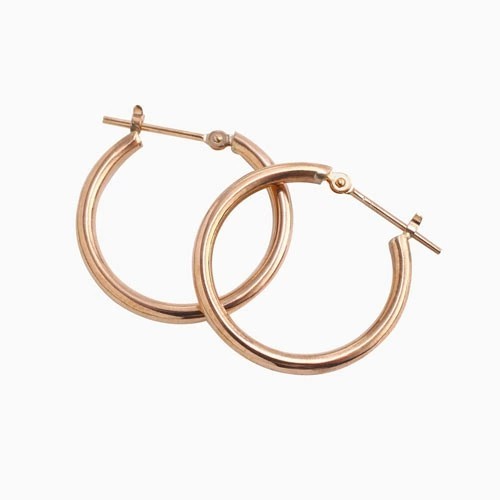 送料無料】正規品 18金/K18 18k/K18PG ピンクゴールド ピアス/フープ