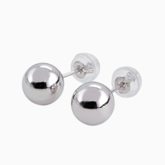 【送料無料】正規品 プラチナ/Pt900 pt900/プラチナ900 Platinum ピアス/ボールピアス 小さめピアス/7mm スタッド シンプル 両耳 オシャレピアス つけっぱなし スキンジュエリー 軽量 地金イヤーアクセ プレゼント 6175-UK24