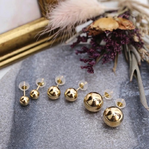 送料無料】正規品 K18/18金 k18/18k イエローゴールド ピアス/ボール