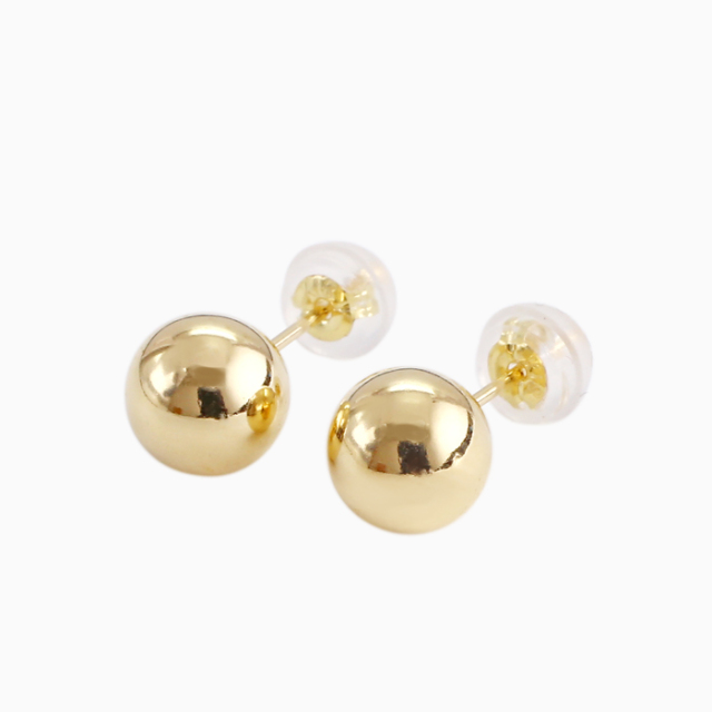 【送料無料】正規品 K18/18金 k18/18k イエローゴールド ピアス/ボールピアス 小さめピアス/7mm スタッド シンプル 両耳 オシャレピアス つけっぱなし スキンジュエリー 軽量 地金イヤーアクセ プレゼント 6176-UK24