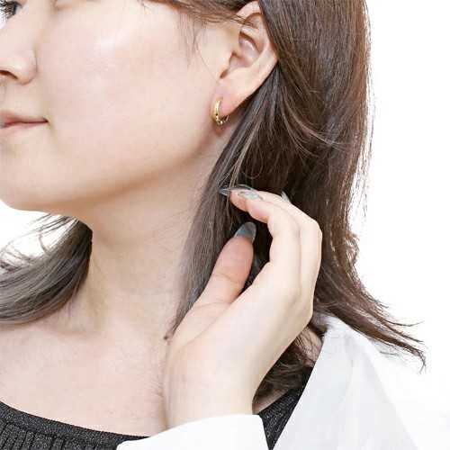 18金イェローゴルドクリップデザイン ピアス(両耳用) ピアス