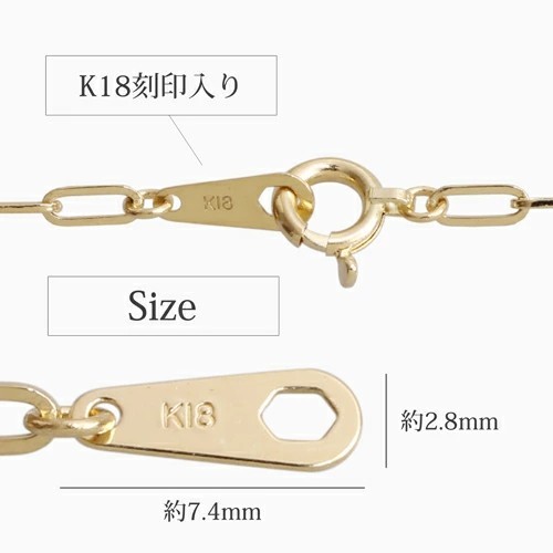 送料無料】イタリア製 中空 ペーパー クリップ 18金 18K K18 ゴールド