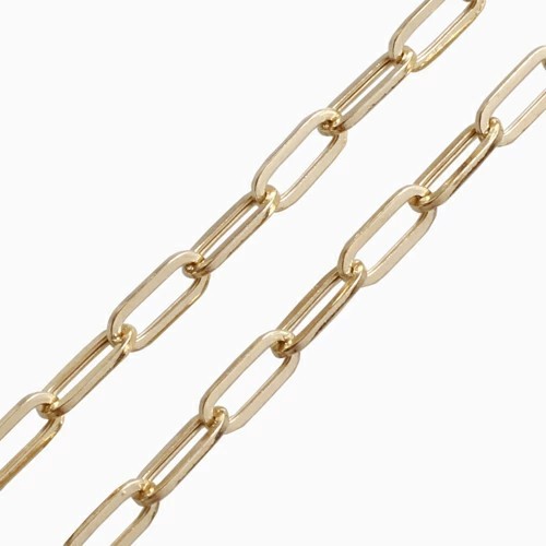 送料無料】イタリア製 中空 ペーパー クリップ 18金 18K K18 ゴールド
