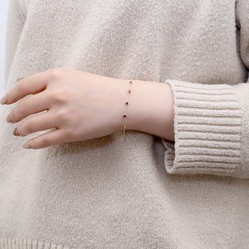 K10 YG ルビーブレスレット