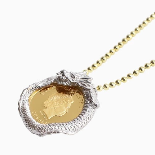 干支 タツ 辰 リアル ドラゴン 龍 コイン ペンダント コインペンダント