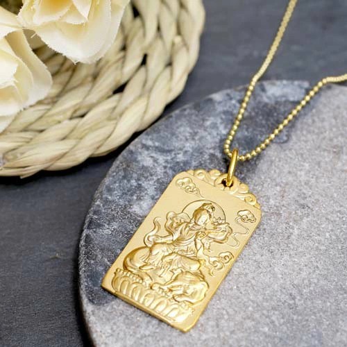 送料無料】開運招福 SV925製 お守り 15g 仏像 仏 ペンダント 地金 豪華