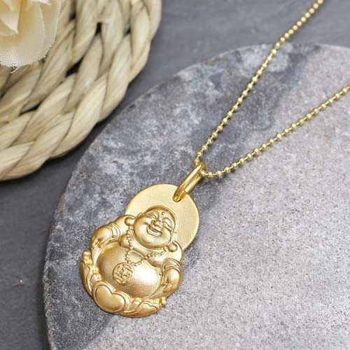 送料無料】開運招福 SV925製 お守り 10g 布袋孫 布袋様 ペンダント 地