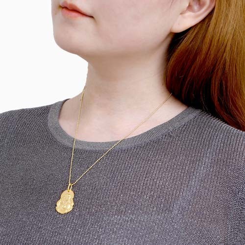 送料無料】開運招福 SV925製 お守り 10g 布袋孫 布袋様 ペンダント 地