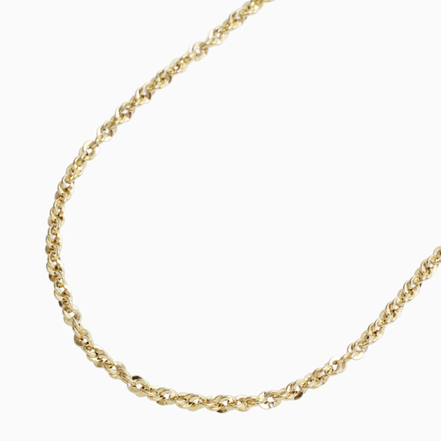 【受注生産品】【イタリア製】18金/K18 イエローゴールド/GOLD/ゴールド ネックレス アクセサリー ロープ/ホロー イリーデ デザイン 繊細 女性/レディース 45cm オシャレ 上品/キラキラ 記念日/お祝い/誕生日 特別 プレゼント/ギフト/贈り物  6388-MS25