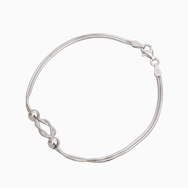 【クリックポスト対応】イタリア製 DIBI シルバー/シルバー925/SV925/SILVER ブレスレット/アクセサリー 2連 レディースブレスレット/レディースアクセサリー プレゼント 6404-DB25