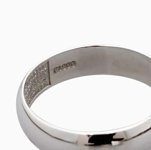 新品　Pt900 プラチナ　ありがたい　般若心経　ユニークなお守りリング平打 12号以外は受注生産品】【イタリア製】プラチナ900 Pt900 般若心