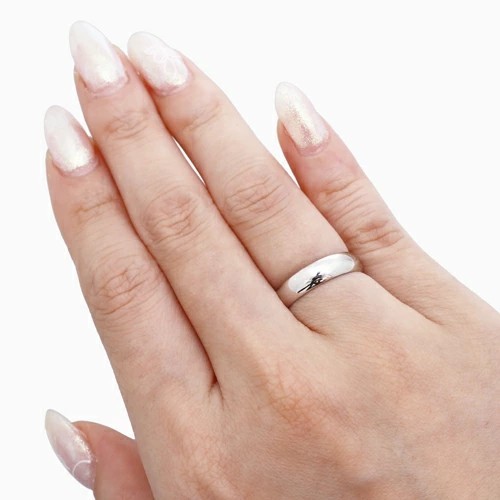 新品　Pt900 プラチナ　ありがたい　般若心経　ユニークなお守りリング平打 12号以外は受注生産品】【イタリア製】プラチナ900 Pt900 般若心