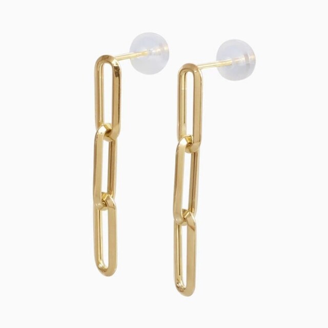 送料無料】18金 K18 18k GOLD ゴールド 地金 ピアス 小豆