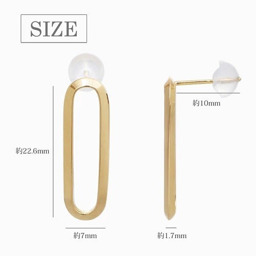 送料無料】18金 K18 18k GOLD ゴールド 地金 ピアス ロング
