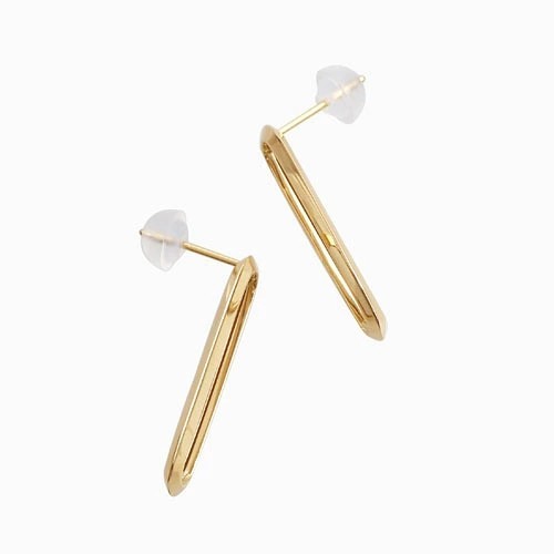 送料無料】18金 K18 18k GOLD ゴールド 地金 ピアス ロングピアス