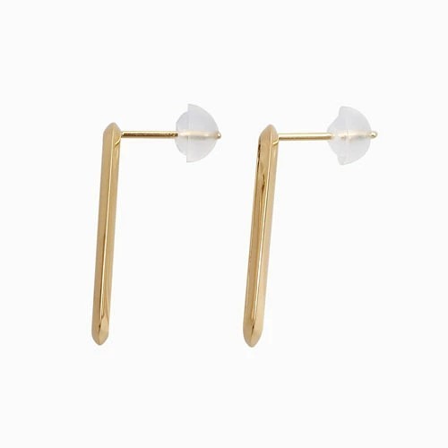 送料無料】18金 K18 18k GOLD ゴールド 地金 ピアス ロングピアス