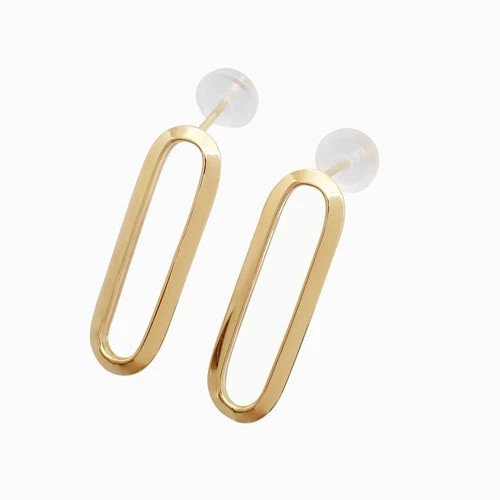 送料無料】18金 K18 18k GOLD ゴールド 地金 ピアス ロングピアス