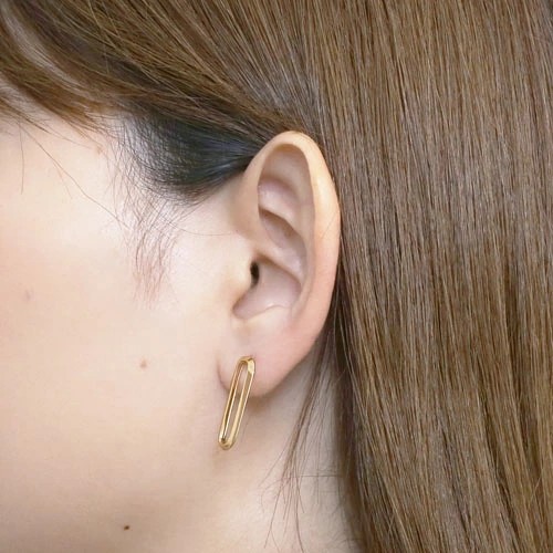 送料無料】18金 K18 18k GOLD ゴールド 地金 ピアス ロングピアス