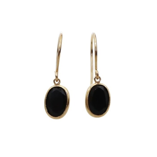 【新品未使用】k10 オニキス　フック式ピアス ツツミ TSUTSUMI K10YG オニキス フック ピアス - メルカリ