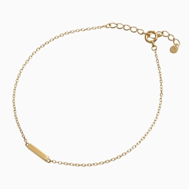 【送料無料】18金 K18 18k ゴールド イエローゴールド ブレスレット レディースブレスレット 大人ブレスレット アクセサリー 地金 スティック アズキチェーン 小豆 上品 女性 6524-UK25