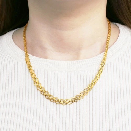 日本製 純金 24金 K24 24k GOLD ゴールド ネックレス グラデーション