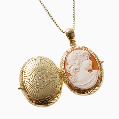 送料無料】【イタリア製】ITALY カメオ/CAMEO/シェルカメオ Pendant  