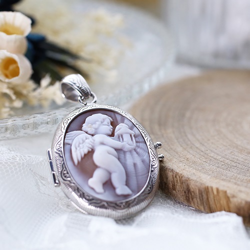 送料無料】【イタリア製】ITALY カメオ/CAMEO/シェルカメオ Pendant 