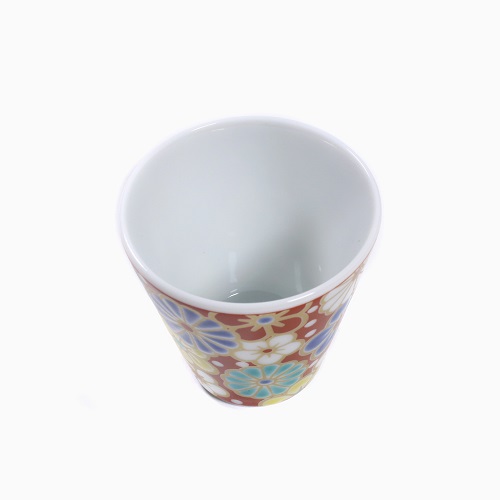 九谷焼 縁起猪口 <北陸伝統工芸>梅菊模様 7068-SK22