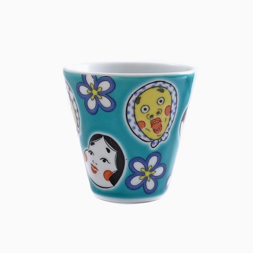 九谷焼 縁起猪口（ぐい飲み） <北陸伝統工芸> ひょっとこおかめ 7105-SK23