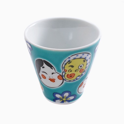 九谷焼 縁起猪口（ぐい飲み） <北陸伝統工芸> ひょっとこおかめ 7105-SK23