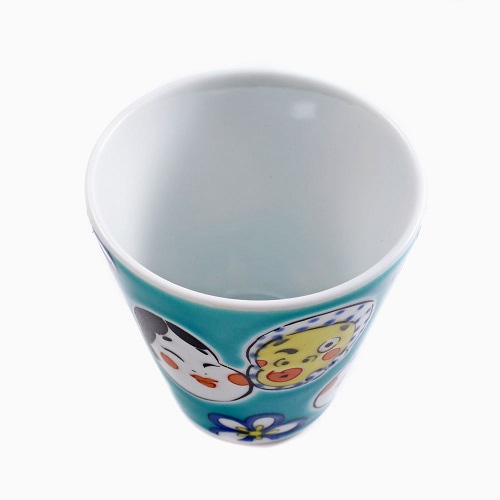 九谷焼 縁起猪口（ぐい飲み） <北陸伝統工芸> ひょっとこおかめ 7105-SK23