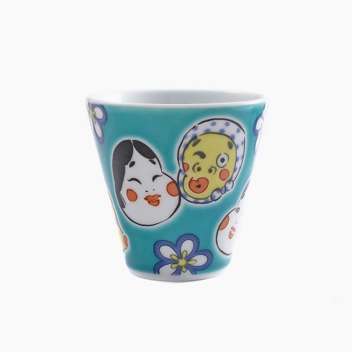 九谷焼 縁起猪口（ぐい飲み） <北陸伝統工芸> ひょっとこおかめ 7105-SK23