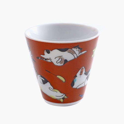九谷焼 縁起猪口（ぐい飲み） <北陸伝統工芸> 猫 7106-SK23