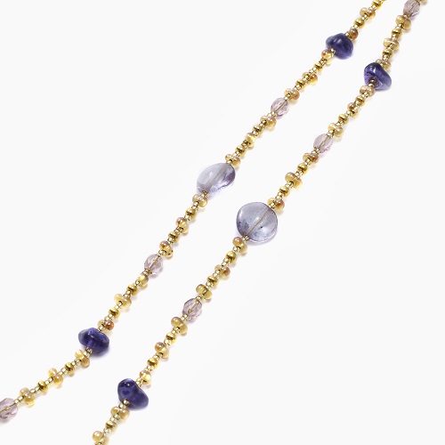 イタリア製 <INES design> パリード・ロング・ネックレス ブルーパープル 7140-IN23