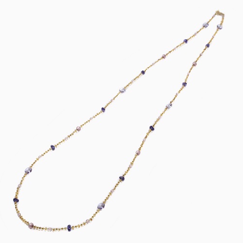 イタリア製 <INES design> パリード・ロング・ネックレス ブルーパープル 7140-IN23