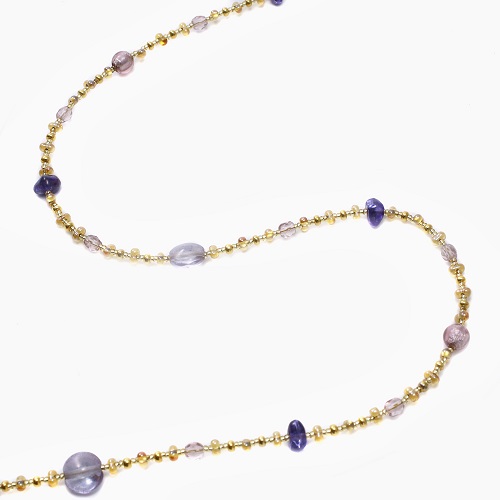 イタリア製 <INES design> パリード・ロング・ネックレス ブルーパープル 7140-IN23