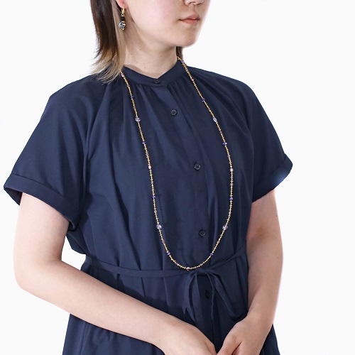イタリア製 <INES design> パリード・ロング・ネックレス ブルーパープル 7140-IN23