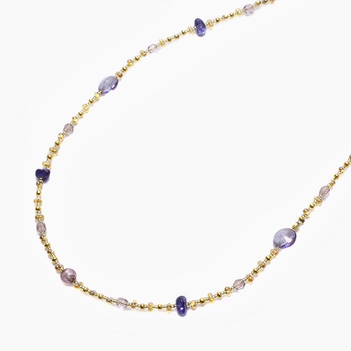 イタリア製 <INES design> パリード・ロング・ネックレス ブルーパープル 7140-IN23