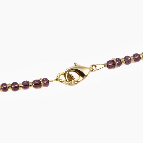 イタリア製 <INES design> エジステンザ・ロング・ネックレス パープル系 7141-IN23