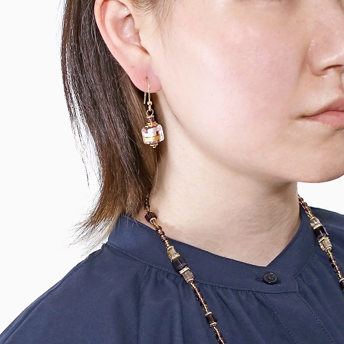 イタリア製 <INES design> ダッディ・ピアス パープル 7143-IN23