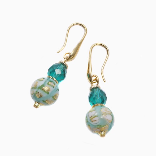 イタリア製 <INES design> チェルシオ・ピアス グリーン 7148-IN23