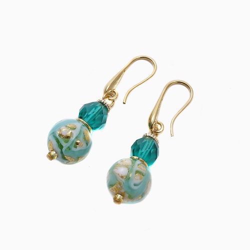 イタリア製 <INES design> チェルシオ・ピアス グリーン 7148-IN23