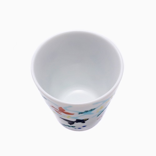 【日本製】九谷焼 縁起猪口（ぐい飲み）北陸伝統工芸 金魚 7177-SK23