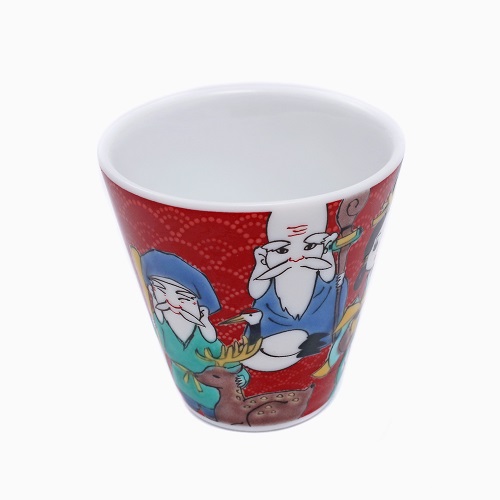 【日本製】九谷焼 縁起猪口（ぐい飲み）北陸伝統工芸 七福神 7178-SK23